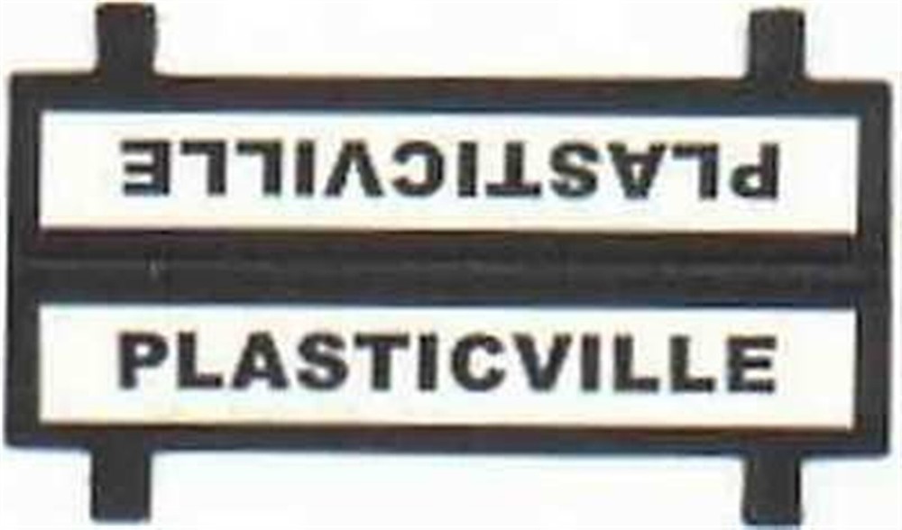PLASTICVILLE LOADING PLATFORM SIGN 2x for O & S Gauge Scale Buildings