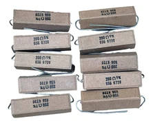 Wire Wound Resistor 200 Ohm, 7 Watt - 5%, 936 6720 (Lot of 10)