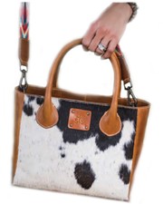 Sts Ranchwear By Carroll Women's Cowhide Basic Bliss Satchel Brown