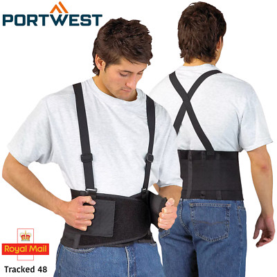 Portwest Rückenstützgürtel atmungsaktiv untere Lendenwirbelstütze Arbeit Sicherheit Gewichtheben