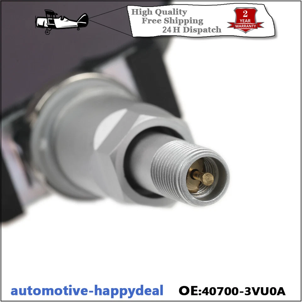 4X Sensor de presión de neumáticos TPMS 433Mhz para Renault/Nissan 407003VU0A 40700-3VU0A Foto 3 de 4