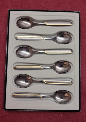 Wmf Onda gold titan cromargan 6 Moccalöffel Espressolöffel  11 cm top Zustand.