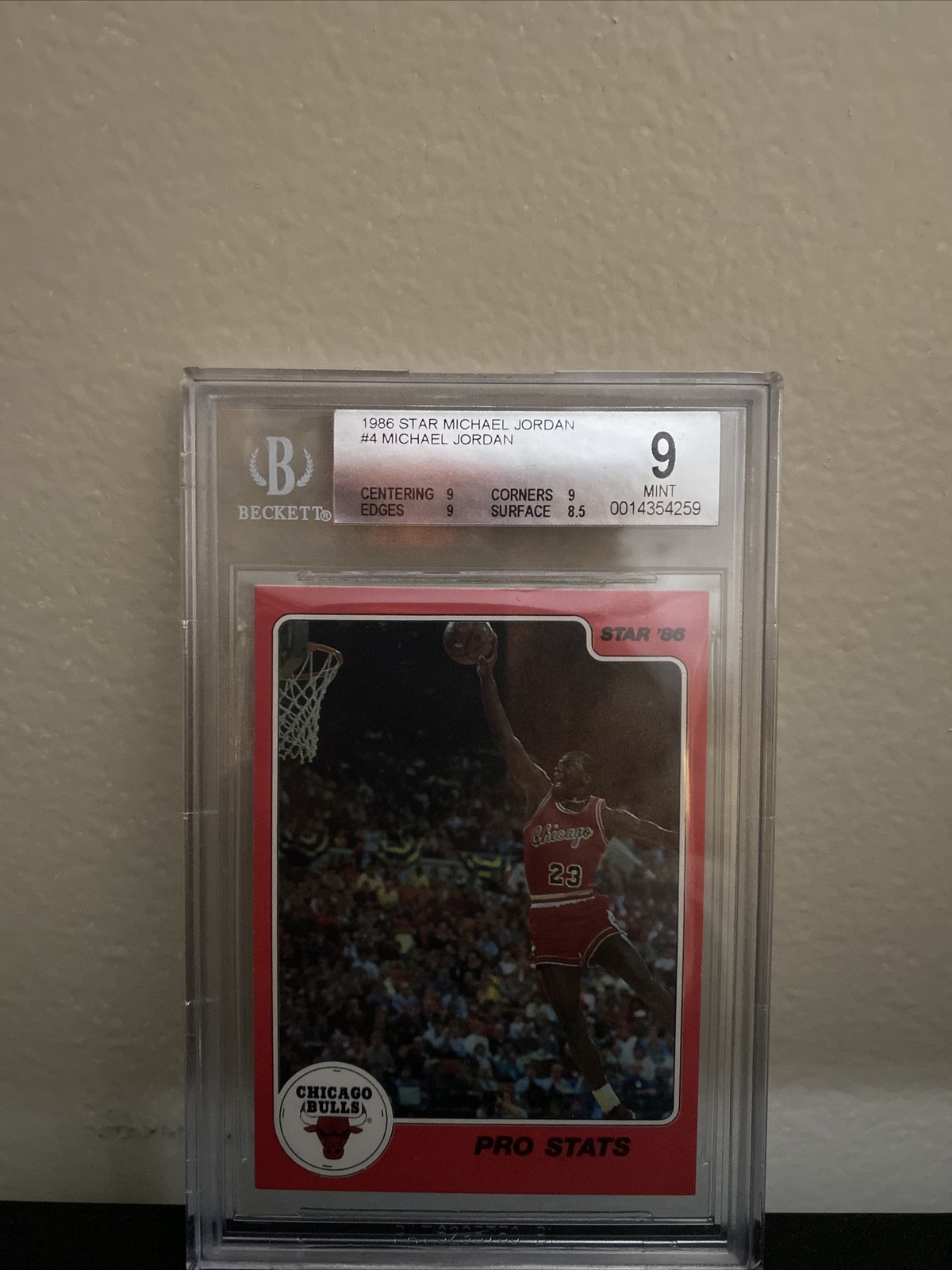 1986 STAR Michael Jordan #4 Michael Jordan / Pro Stats BGS 9