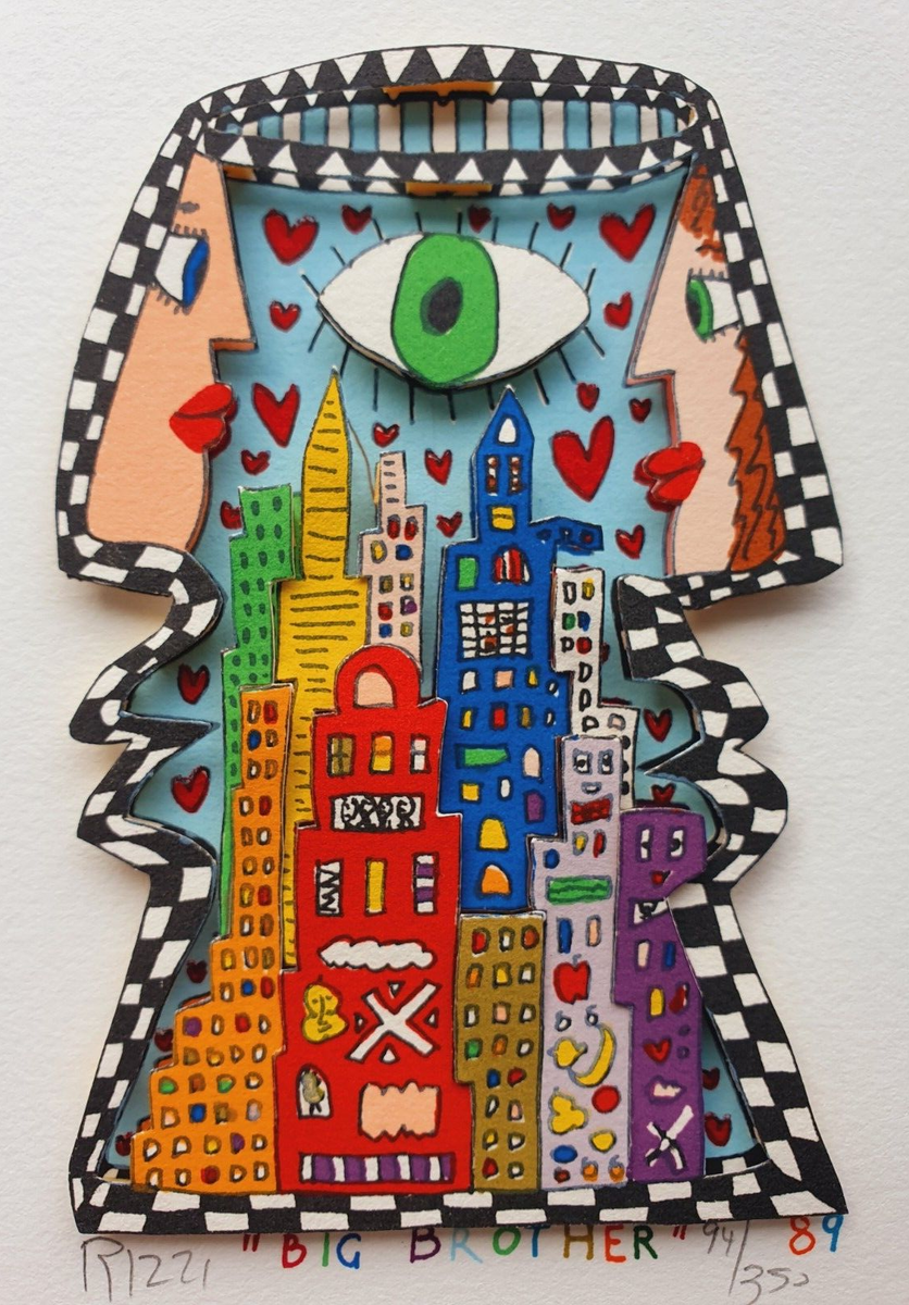James Rizzi 3D Autographed Handnummeriert Big Brother Eye On New