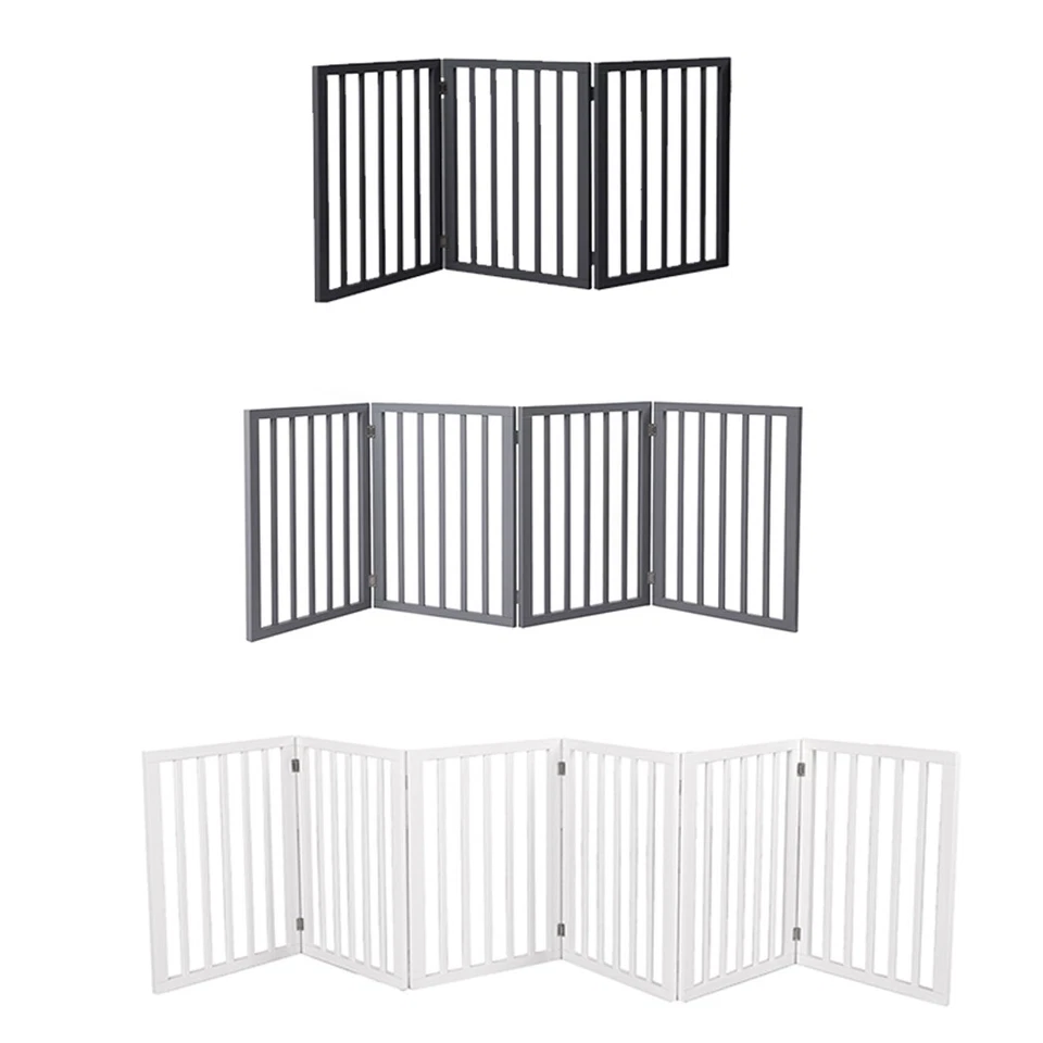 Pawz Wooden Pet Gate Dog Fence Retractable Safety Stair Barrier Security Door