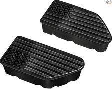 2pcs Matte Black Bed Rail Stake Pocket Covers For Truck Rear Holes Caps And Plug