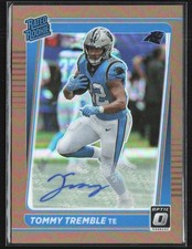 Tommy Tremble 2021 Donruss Optic Bronze RC Auto #282 Carolina Panthers