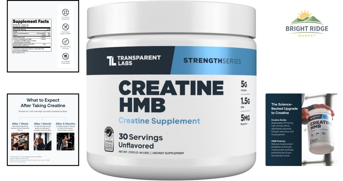 Creatine HMB Powder for Superior Absorption and Muscle Gains - 30