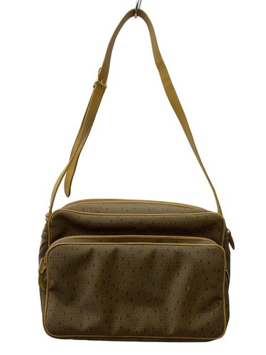 YVES SAINT LAURENT SHOULDER BAG PVC Beige TOTAL PATTERN Used