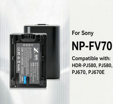 Replacement Battery  Charger Kit for Sony NP-FV70 HDR-CX700E HDR-CX700 CX760E