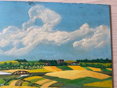 Quadro olio Günter Waterme "Paesaggio" - Foto 3 di 7
