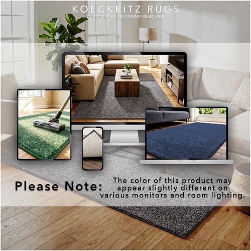 Koeckritz Full Cut Twist Pile Indoor Area Rugs - Area Carpet Standard Sizes