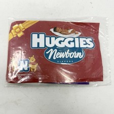 Vintage 2002 Huggies Newborn Diaper Winnie The Pooh Pristine Sample 10 Lb Max