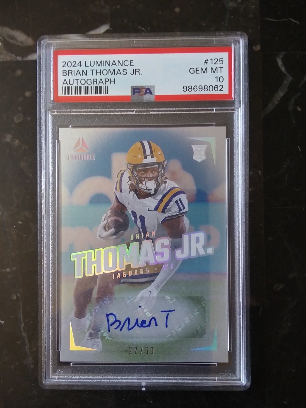 Brian Thomas Panini Luminance #125 Autograph-Blue