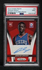 2014-15 Panini Prizm Red 4/199 Jerami Grant #30 PSA 9 MINT Rookie Auto RC