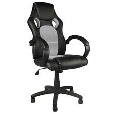 Sedia Poltrona Da Ufficio Direzionale Ruote Girevoli Sportiva Racer Gaming Bianc