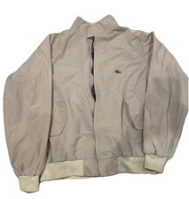 Vintage 80s Izod Lacoste Alligator Windbreaker Jacket Hooded Full Zip Medium