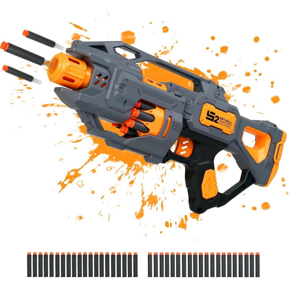 Pistola de Juguete, Toy Gun con 40 Dardos, Pistola de Blaster Electrica, Pistola