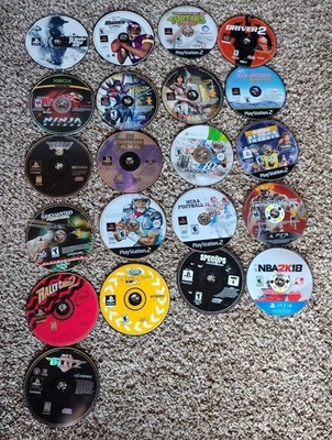 Random Video Game Lot of 21 Loose Discs Only - UNTESTED - Tekken, NFL Blitz, Dri