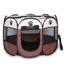 Portable Foldable Pet Tent Kennel Octagonal Fence Puppy Shelter Easy to Use Out