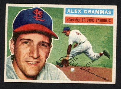 1956 Topps ALEX GRAMMAS St. Louis Cardinals #37 EX/MT Condition