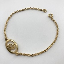 AUTHENTIC Christian Dior CD logo charm bracelet