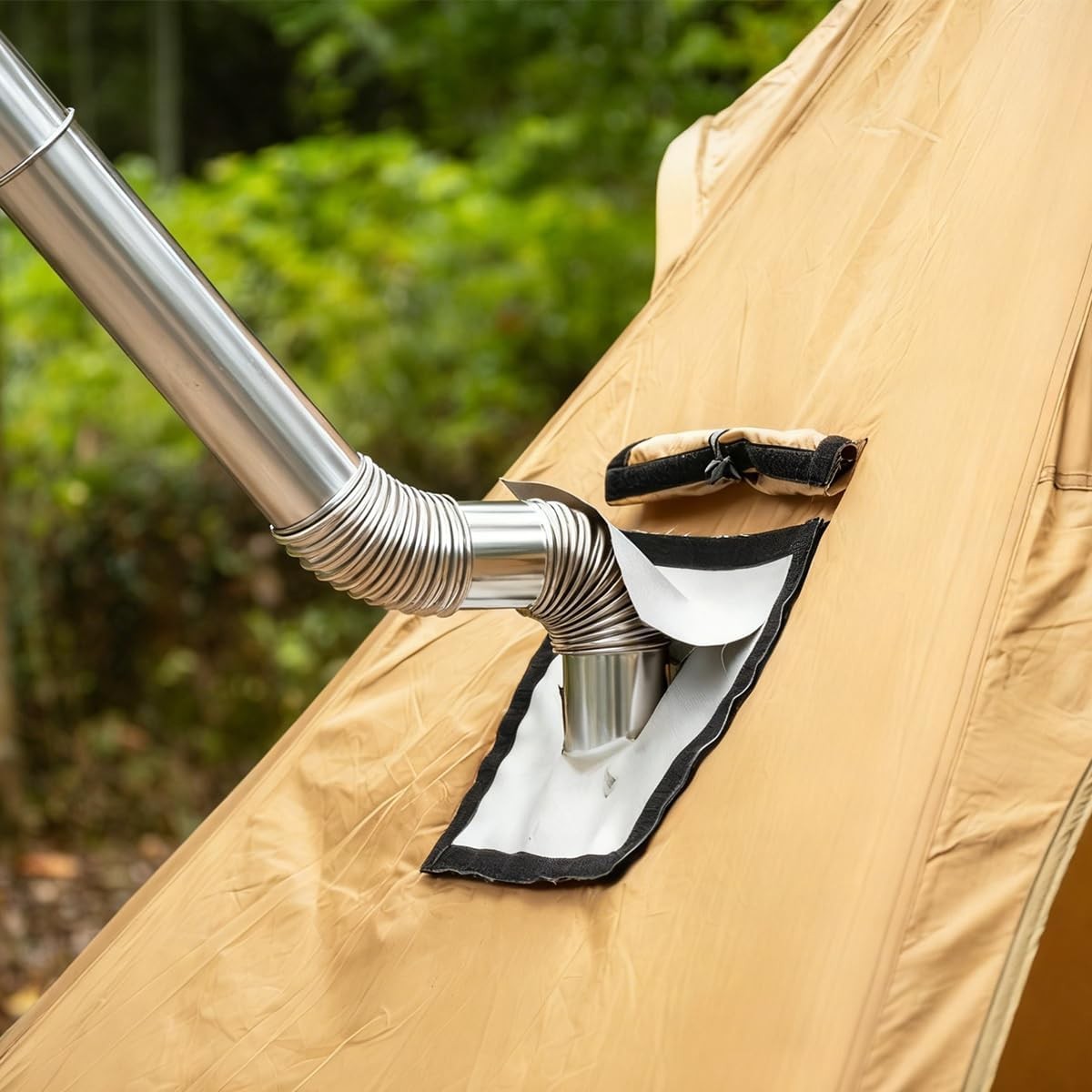 2.36" Elbow Stove Pipe Stainless Steel Chimney Flue for Outdoor Camping Wood Sto