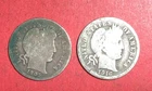 1905S & 1916S US Barber SILVER Dimes! Both "San Francisco" Mint! Old US Coins!
