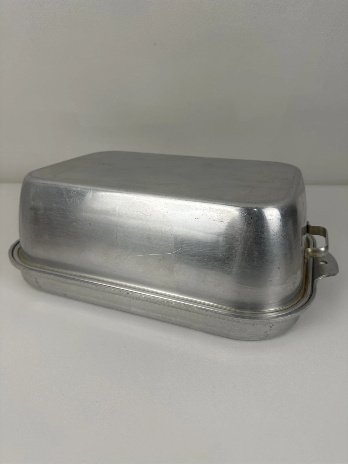 Vintage WEAR-EVER 818 & 918 Two-Piece Roaster Dutch Oven Aluminum Pan & Lid USA
