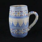 Antique Manises Ceramic Jug, Hand-Painted, Spanish Craftsmanship, c. 1910