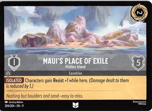Maui's Place of Exile Hidden Island 204/204 Fabled Disney Lorcana 019514