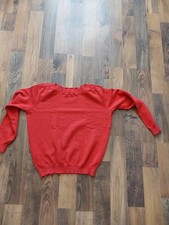 Pullover Strick rot Gr. M L XL Rundhalsaussch...