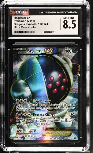 CGC 8.5 Registeel EX 122/124 Full Art Dragons Exalted Pokémon Card