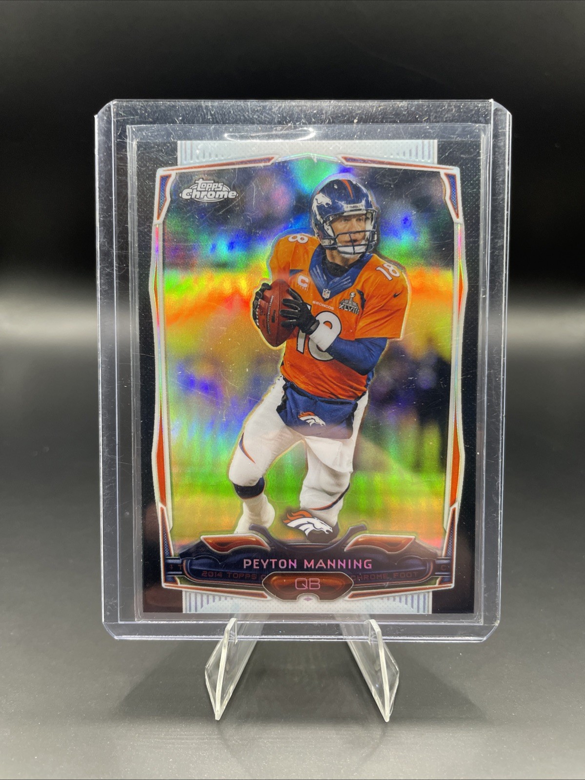 2014 Topps Chrome Black Refractor 215/299 Peyton Manning #42