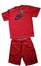 Men Nike T-shirt and Short Set, Sweat Shorts Printed 2 Peice Set XL 38 