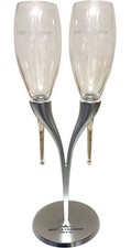 Moet & Chandon Champagne Flute Set with Stand Designer Philippe Di Méo