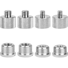 Mic Stand Adapter Set,8 Pcs Mic Thread Adapters-5/8 Female to 3/8 Male and 3/...