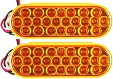 2x- 6 Oval 24 Led Recessed Amber Strobe Light Waterproof Strobe Towing Dotsae 2x- 6 Oval 24 Led Recessed Amber Strobe Light Waterproof Strobe Towing Dotsae