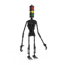 MOC Horror Game Siren Head Traffic Lights Head Model Building Block Kid Toy Gift