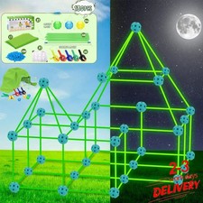 130PCS DIY Fort Building Build Your Own Den Set Present Children Kits Tent Gift