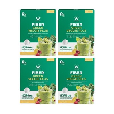 4x Wink White Fiber Green Veggie Plus Powder Drink Vegetables and Fruits Mix