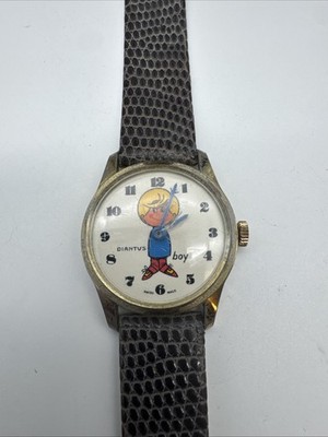 Vintage Diantus Boy Wind Up Watch For Parts Or Repair