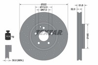 2X Textar Bremsscheibe 92277705 FüR MERCEDES-BENZ