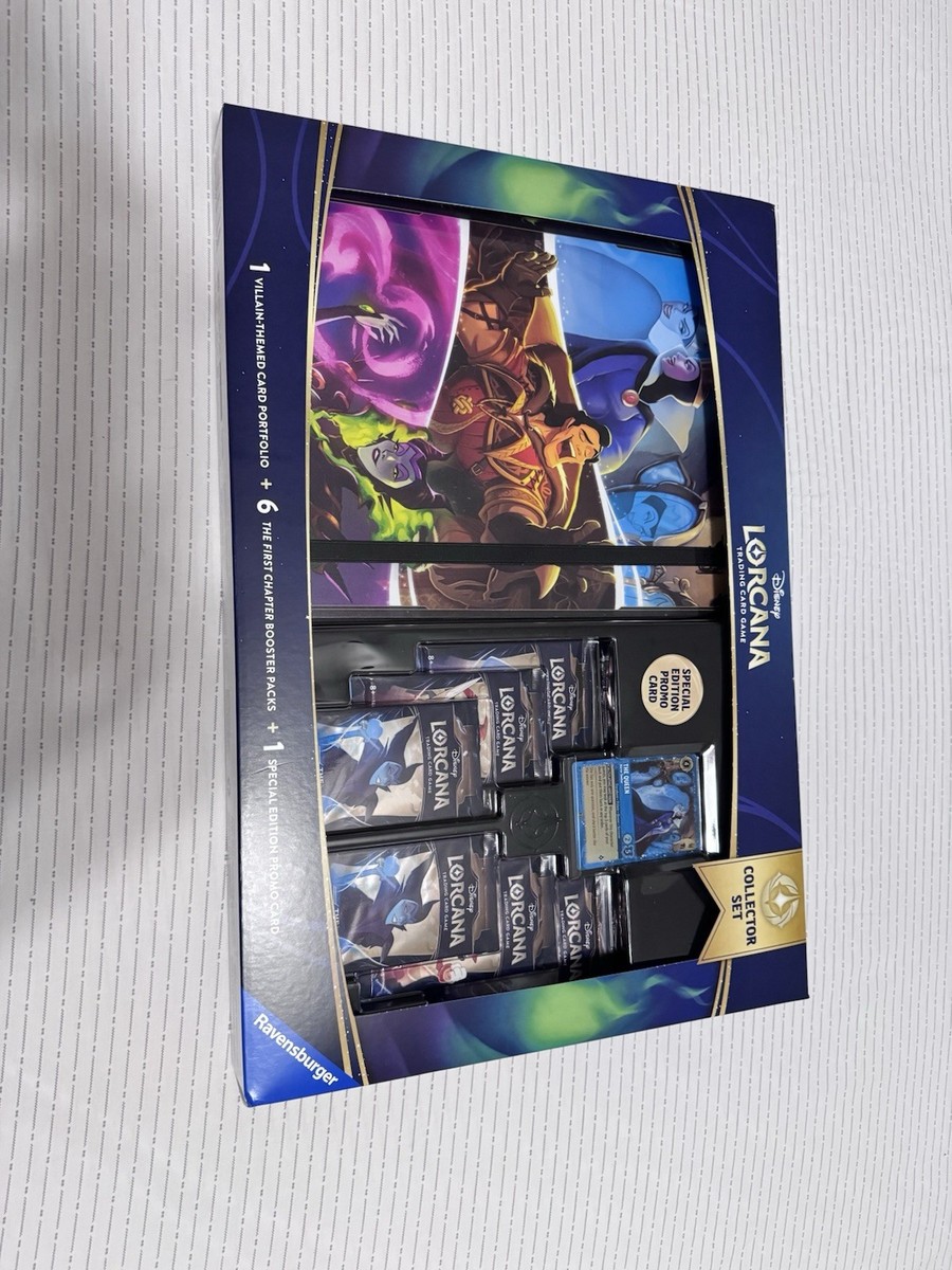 lorcana set 6 cards Disney Lorcana The First Chapter Collector Set (6 Packs, Promo Card, Portfolio)