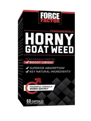  Fundamentals Force Factor Horny Goat Weed 750 mg. 60 Capsules-EXP 11/2028