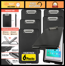 6 Pack Storage Clipboards with Pen Holder, A4 Letter Size, Office Home Use