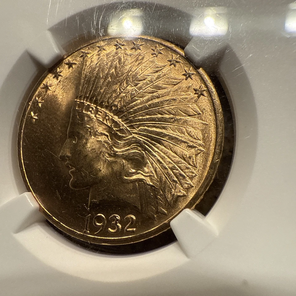 1932 $10 Gold Indian *****MS65***** Foto 3 de 4