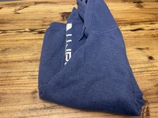 Carhartt Iconic K288 Logo Long Sleeve Mens Size Large Heather Blue Hoodie L/S