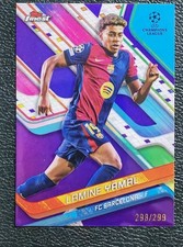 Lamine Yamal 2024-25 Topps Finest UEFA Purple Refractor 298/299 #99