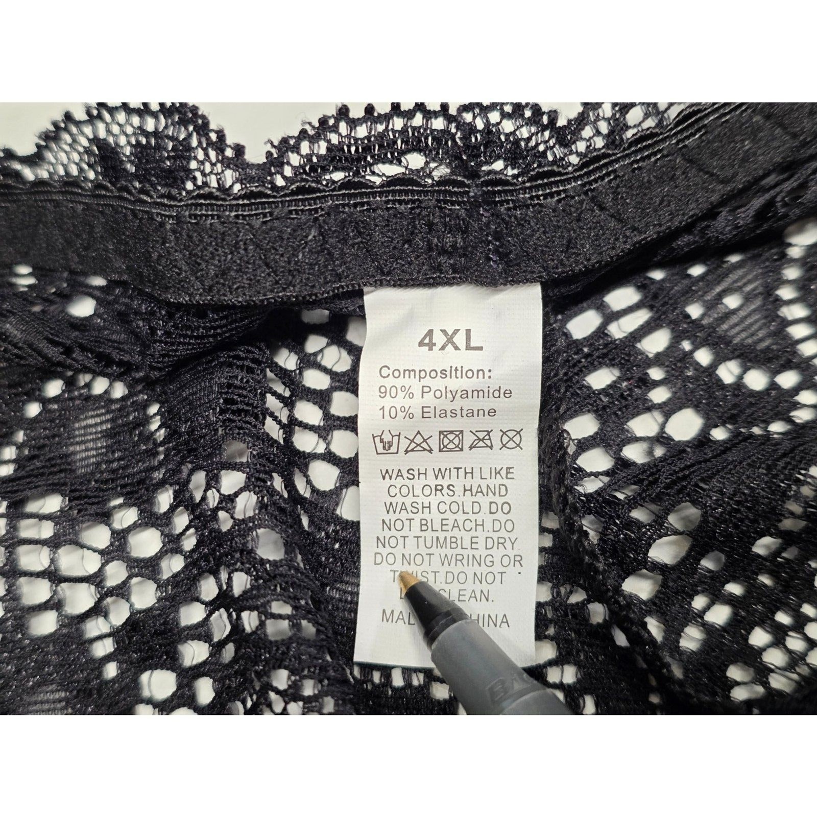 New Womens Plus Size Panty 4XL Black Sexy Cheeky Lace Stretch Sheer ...
